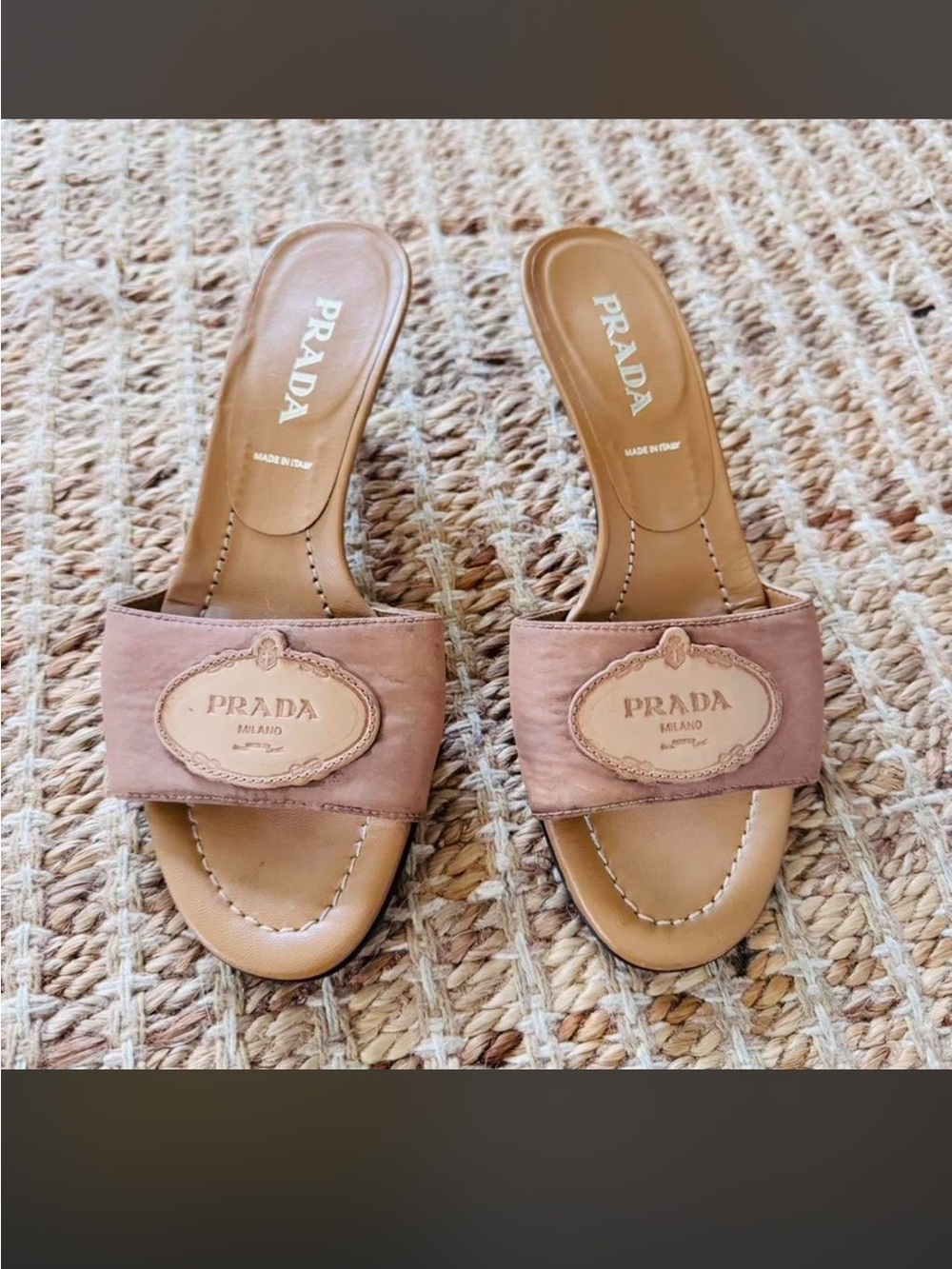 Vintage Prada Milano mule heels